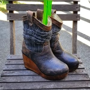 Bed Stu Bruges Black Luxe Leather Distressed Boots